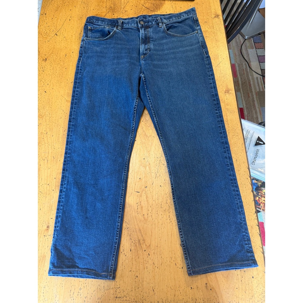 Faherty Feel Good Denim 38x30 Mens Straight Leg Organic Cotton Blue Jeans